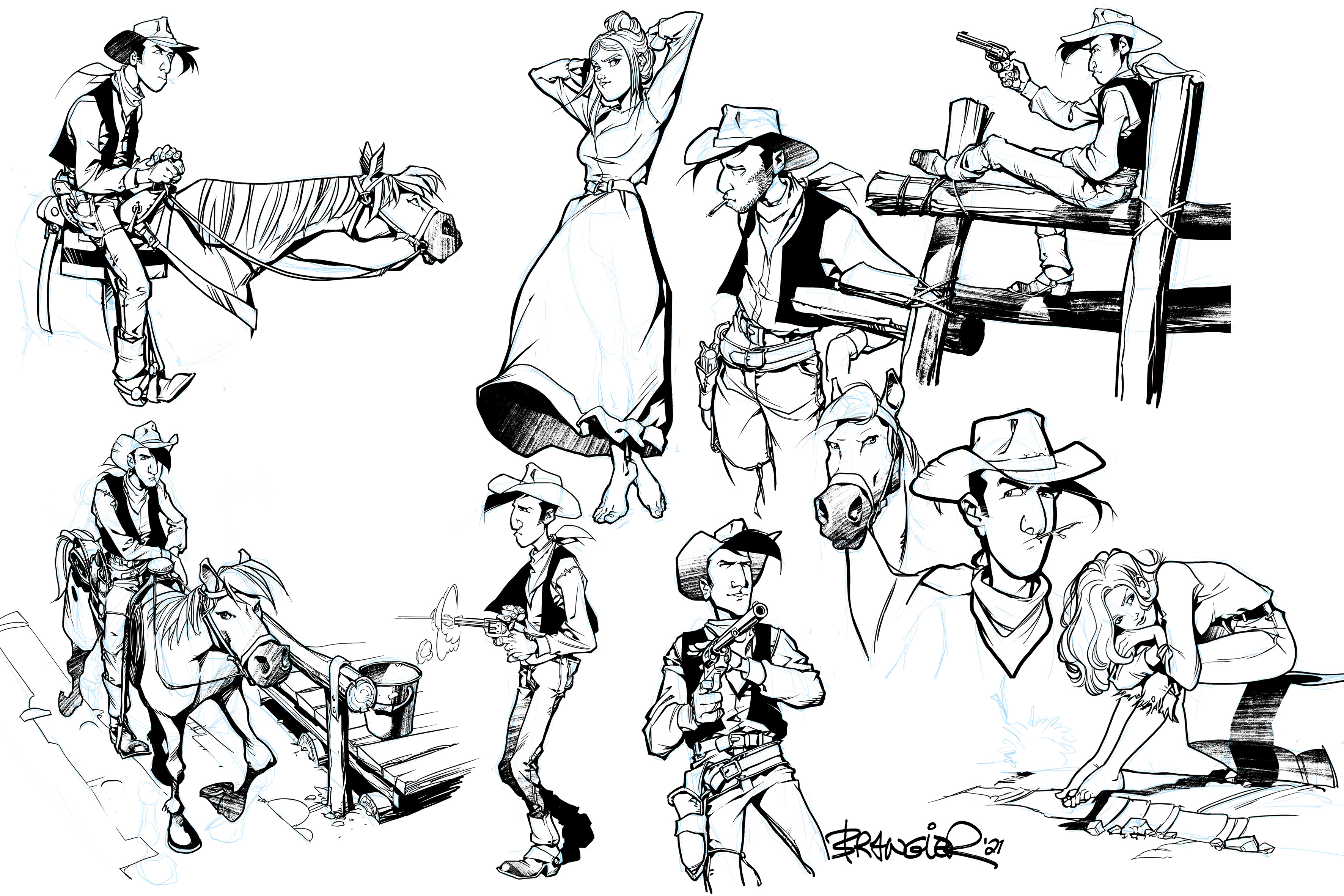 Etude 1 de Lucky Luke
